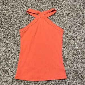 cute orange tank top, size:xs